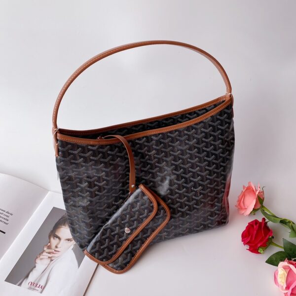 GOYARD BOHÈME HOBO BAG BLACK TAN 42CM BOHEMEPMLTY01CL03P - Image 8