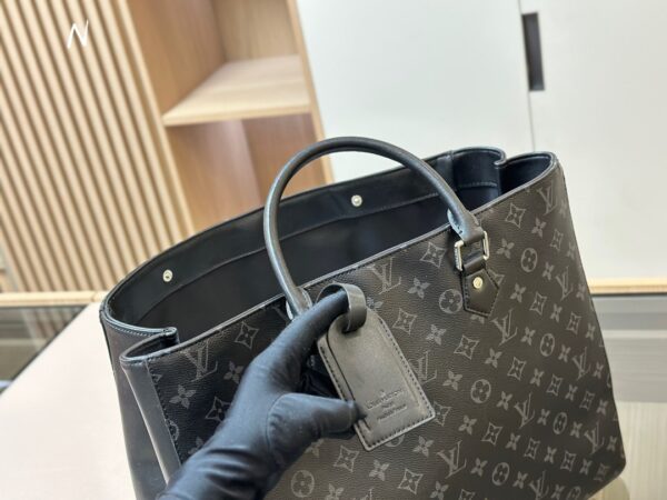 LOUIS VUITTON MONOGRAM ECLIPSE GRAND SAC TOTE BLACK 40CM - Image 6