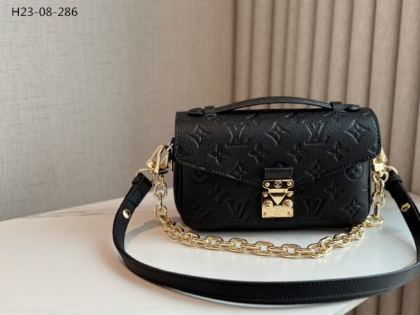 LOUIS VUITTON POCHETTE MÉTIS EAST WEST BAG BLACK 21CM M46595 - Image 2