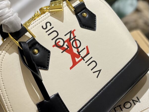 LOUIS VUITTON ALMA BB BEIGE BLACK 24CM M23598 - Image 6