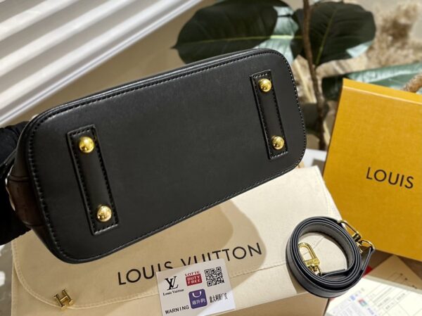 LOUIS VUITTON ALMA BB BEIGE BLACK 24CM M23598 - Image 9