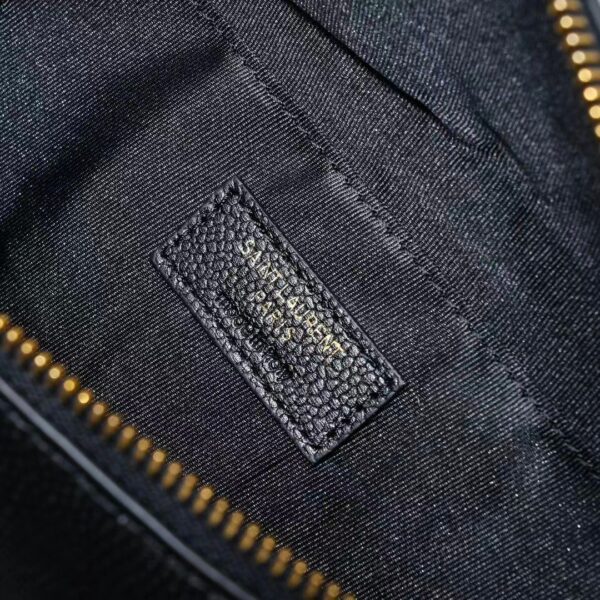SAINT LAURENT BELT BAG YSL LOGO APPLIQUÉD LEATHER BLACK 25CM - Image 2