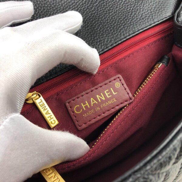 CHANEL MEDIUM COCO FLAP BAG WITH TOP HANDLE 26CM - Image 8