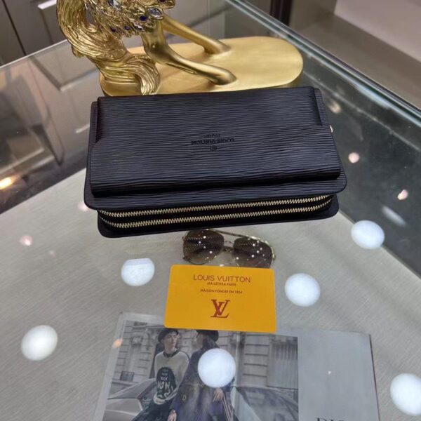 LOUIS VUITTON EPI SARAH WALLET BLACK 28CM - Image 4
