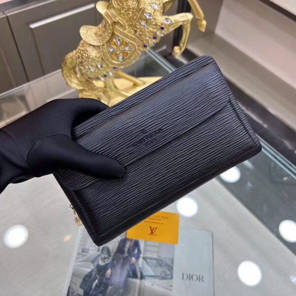 LOUIS VUITTON EPI SARAH WALLET BLACK 28CM - Image 8