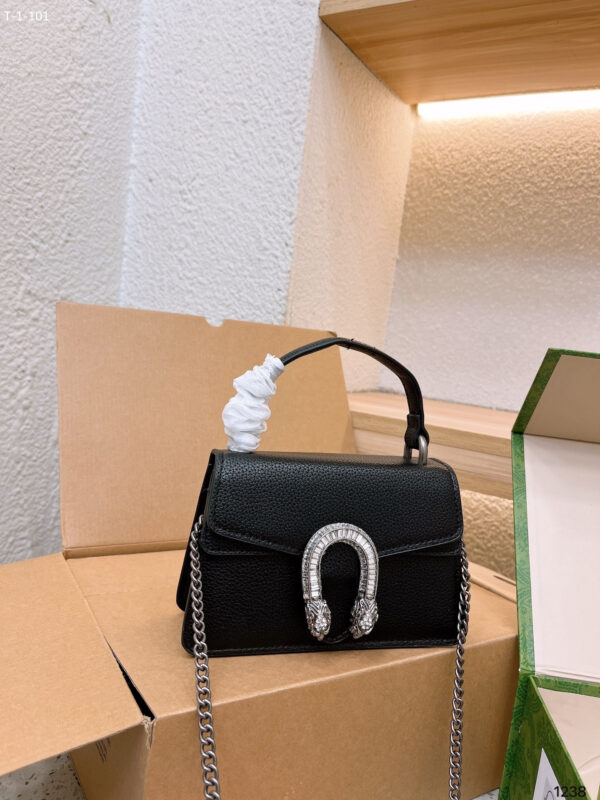 GUCCI DIONYSUS MINI TOP HANDLE BAG BLACK 18CM 752029 CAOGN 1155 - Image 2