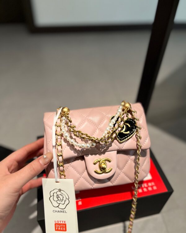 CHANEL MINI FLAP BAG PINK 17CM AS4385 - Image 2