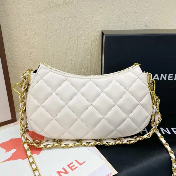 CHANEL CLUTCH WITH STRAP WHITE 24CM - Image 3