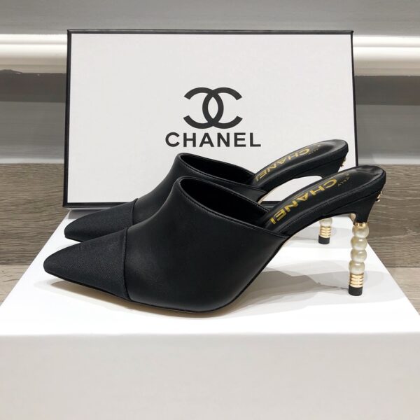 CHANEL MULES GROSGRAIN BLACK - Image 2