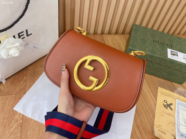 GUCCI BLONDIE MINI BAG BROWN 22CM 698643 UXXAG 2671 - Image 2