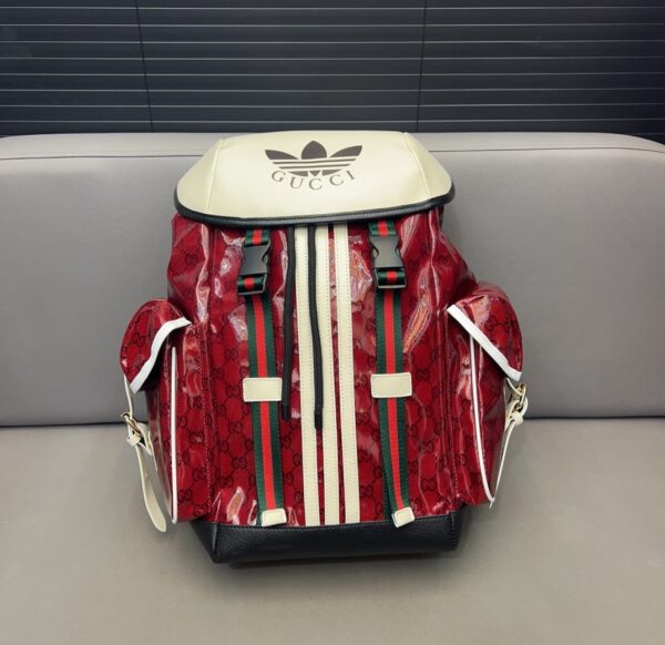 GUCCI X ADIDAS BACKPACK RED 42CM - Image 2