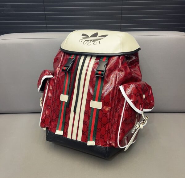 GUCCI X ADIDAS BACKPACK RED 42CM - Image 3