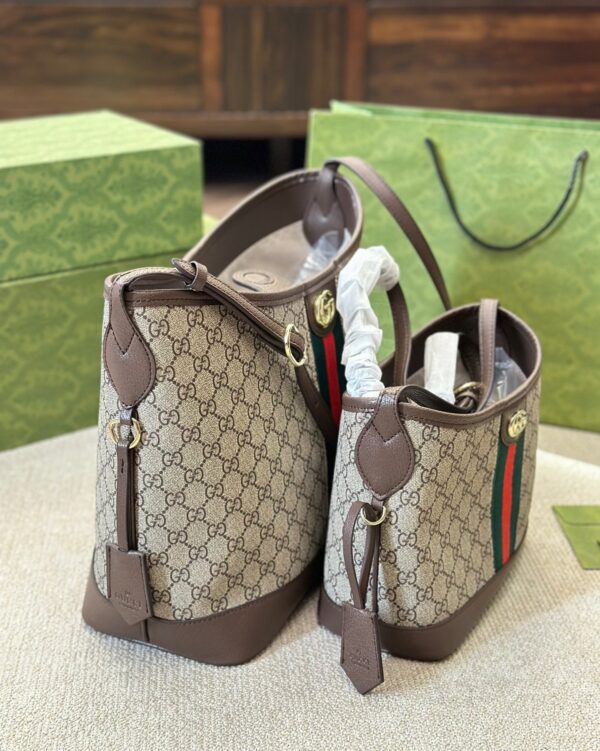 GUCCI OPHIDIA GG SMALL SHOULDER BAG ‎BEIGE AND EBONY 23CM 781402 96IWG 8745 - Image 4