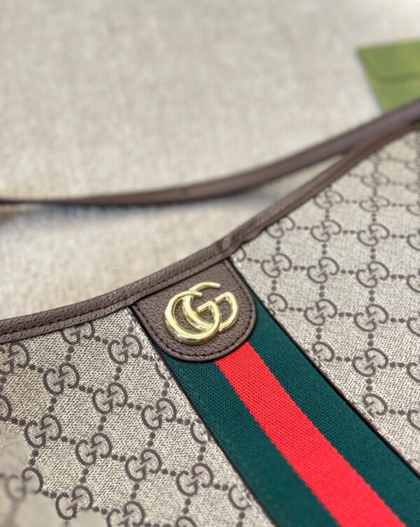 GUCCI OPHIDIA GG SMALL SHOULDER BAG ‎BEIGE AND EBONY 23CM 781402 96IWG 8745 - Image 5