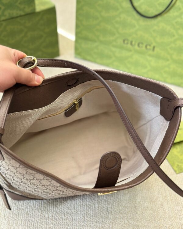 GUCCI OPHIDIA GG SMALL SHOULDER BAG ‎BEIGE AND EBONY 23CM 781402 96IWG 8745 - Image 7