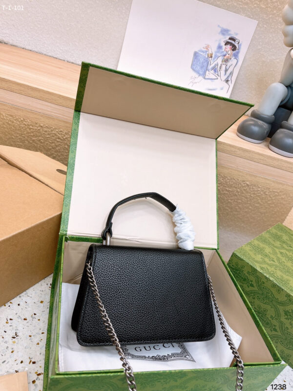 GUCCI DIONYSUS MINI TOP HANDLE BAG BLACK 18CM 752029 CAOGN 1155 - Image 8