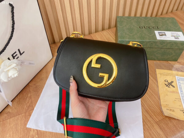 GUCCI BLONDIE MINI BAG BLACK 22CM 698643 UXXAG 1064 - Image 3