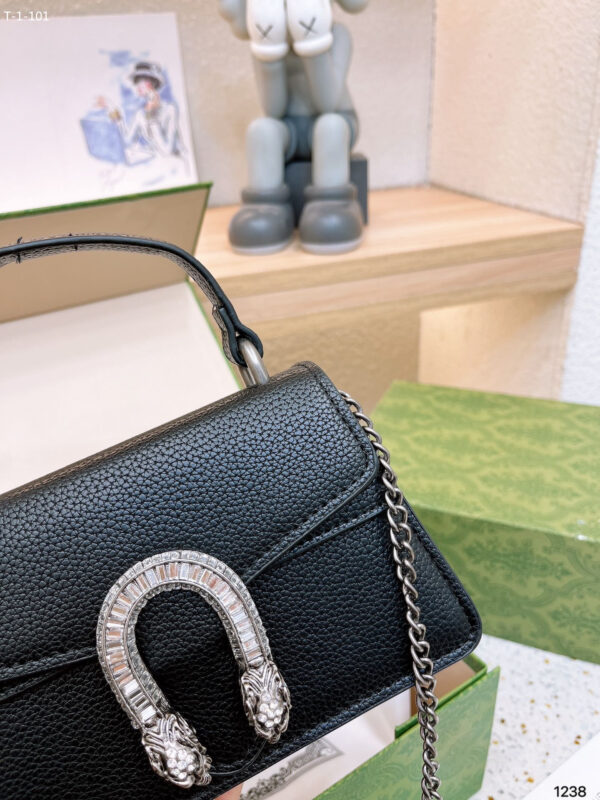 GUCCI DIONYSUS MINI TOP HANDLE BAG BLACK 18CM 752029 CAOGN 1155 - Image 9