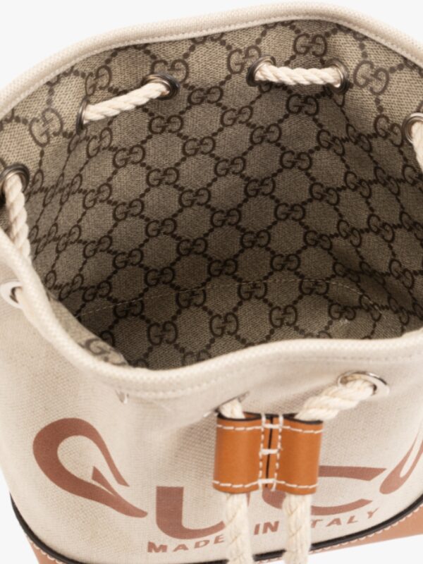 GUCCI SHOULDER BAG WITH GUCCI PRINT BROWN 23CM ‎777166 FACV3 8455 - Image 2