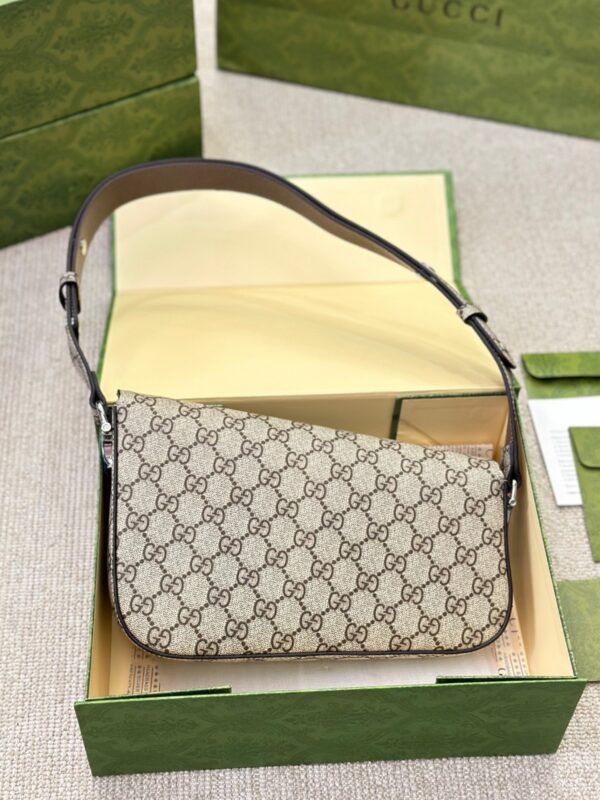 GUCCI HORSEBIT 1955 SMALL SHOULDER BAG BEIGE 25CM 764155 KGD0N 9742 - Image 3