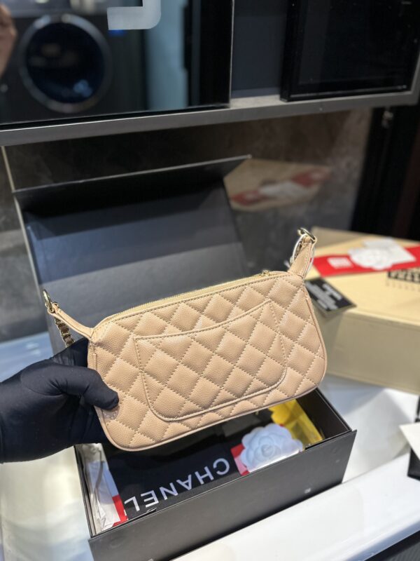 CHANEL TIMELESS CC CHAIN SHOULDER BAG DARK BEIGE 25CM - Image 3