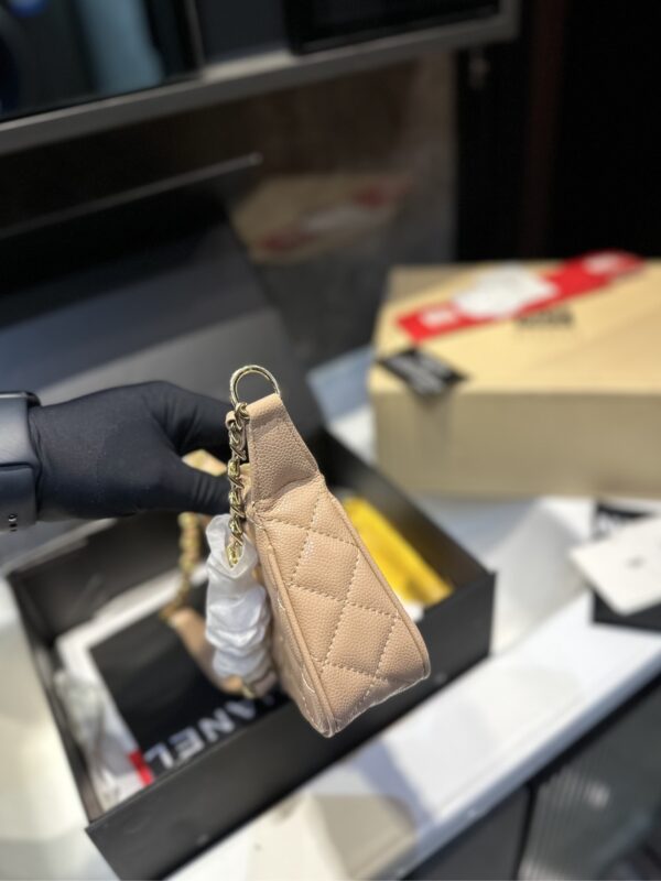 CHANEL TIMELESS CC CHAIN SHOULDER BAG DARK BEIGE 25CM - Image 5