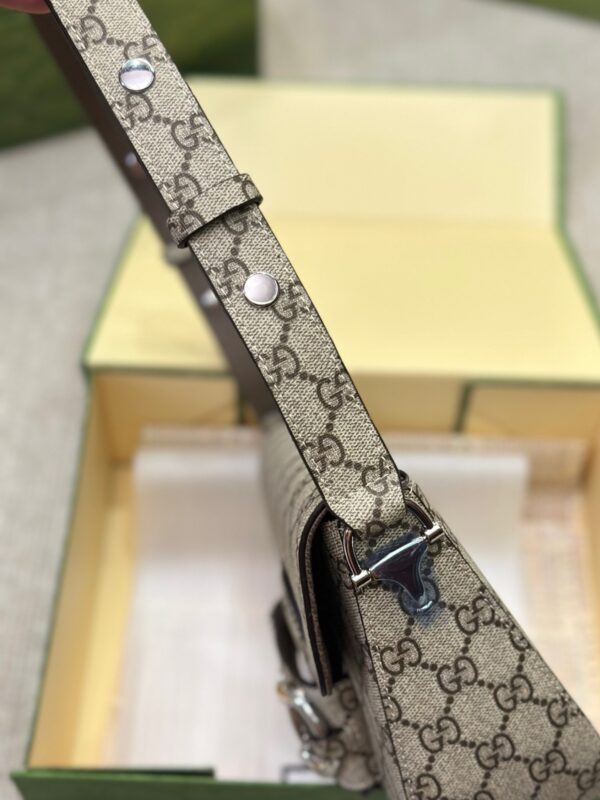 GUCCI HORSEBIT 1955 SMALL SHOULDER BAG BEIGE 25CM 764155 KGD0N 9742 - Image 6