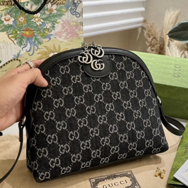 GUCCI OPHIDIA GG SMALL SHOULDER BAG BLACK 23CM 499621 FAC2F 8450 - Image 2