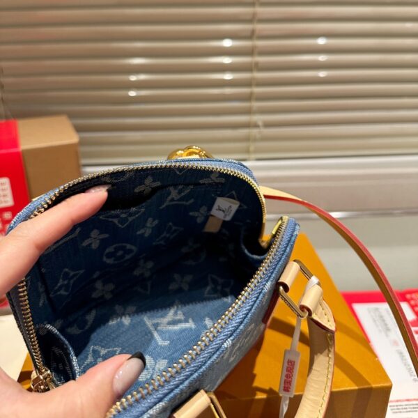 LOUIS VUITTON ALMA BB MONOGRAM CANVAS BAG DENIM BLUE 16CM - Image 2