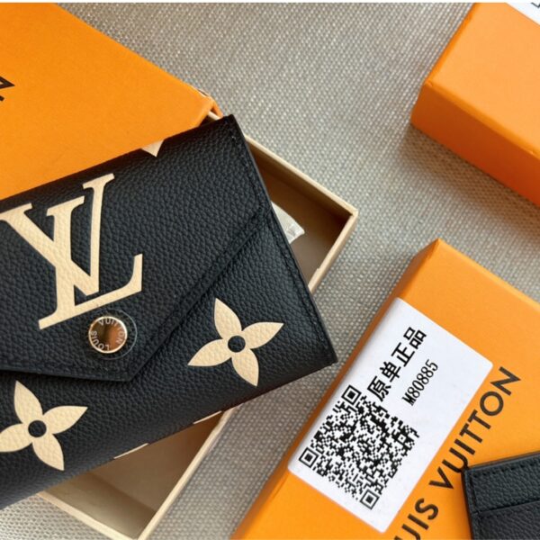 LOUIS VUITTON VICTORINE WALLET BLACK/BEIGE 12CM M80968 - Image 2