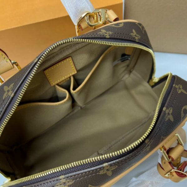 LOUIS VUITTON MONOGRAM DEAUVILLE BOSTON BROWN 28CM M42228 - Image 2