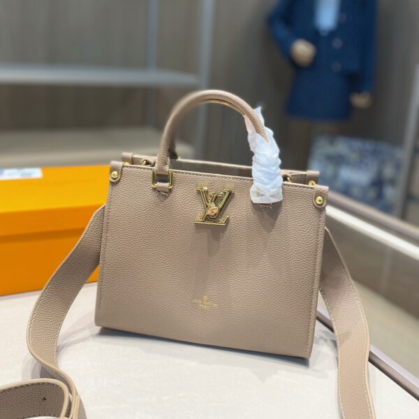 LOUIS VUITTON LOCK AND GO BAGS DARK BEIGE 24CM - Image 2
