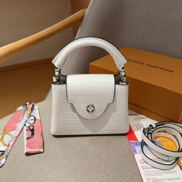 LOUIS VUITTON CAPUCINES MINI WHITE 21CM N93701 - Image 2