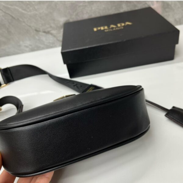 PRADA LEATHER MINI SHOULDER BAG BLACK 21CM 1BH212 2AIX F0002 V NVM - Image 3