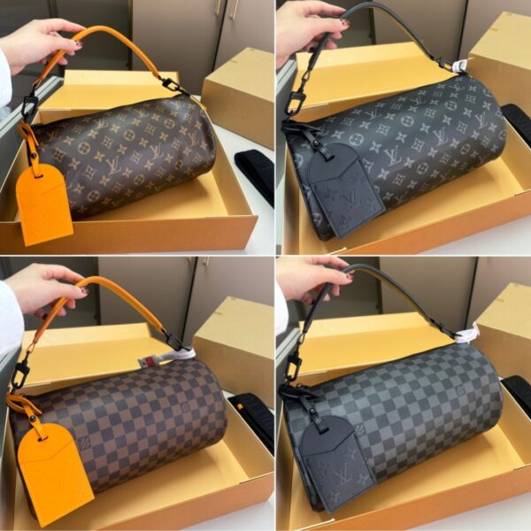 LOUIS VUITTON SOFT POLOCHON MONOGRAM MACASSAR CANVAS BLACK 34CM M46796 - Image 3