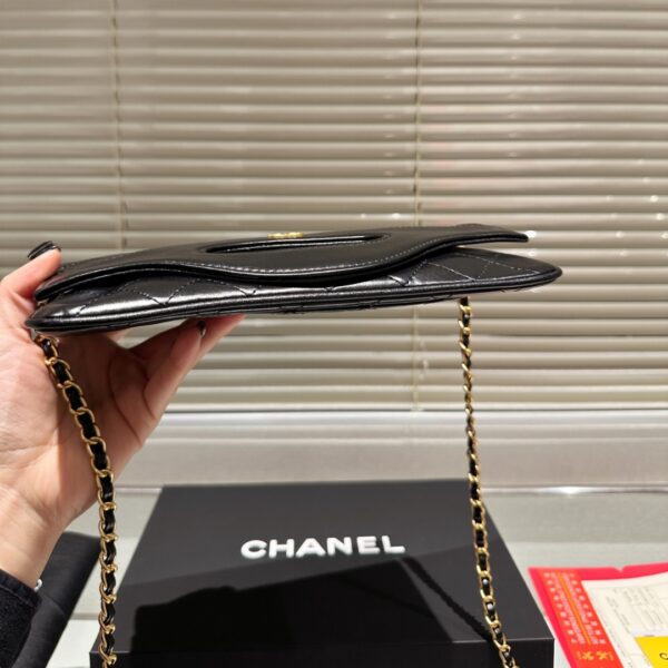 CHANEL 24C WOC 31 RUE CAMBON BLACK SHINY GHW BLACK 25CM - Image 8