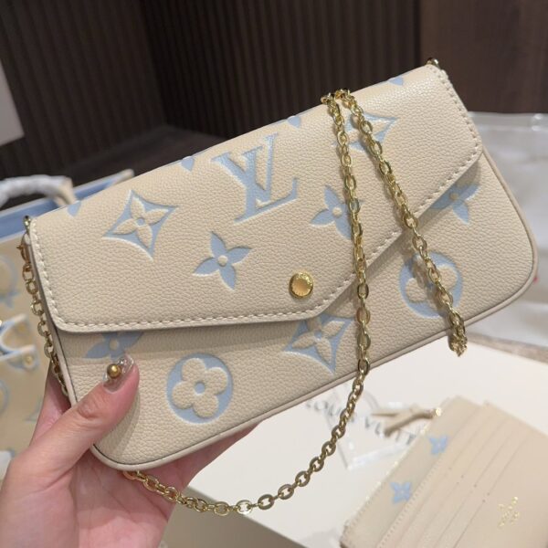 LOUIS VUITTON FÉLICIE POCHETTE BAG CANDY BLUE 21CM M83025 - Image 7