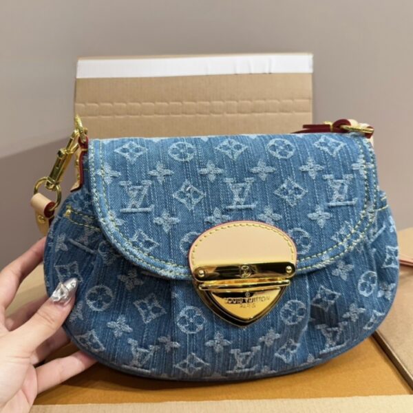 LOUIS VUITTON SUNSET MONOGRAM DENIM BLUE 26CM M46829 - Image 4