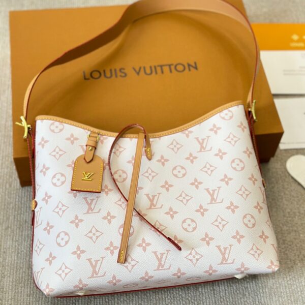LOUIS VUITTON CARRYALL PM BAG PINK 30CM - Image 4