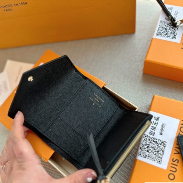 LOUIS VUITTON VICTORINE WALLET BLACK/BEIGE 12CM M80968 - Image 5