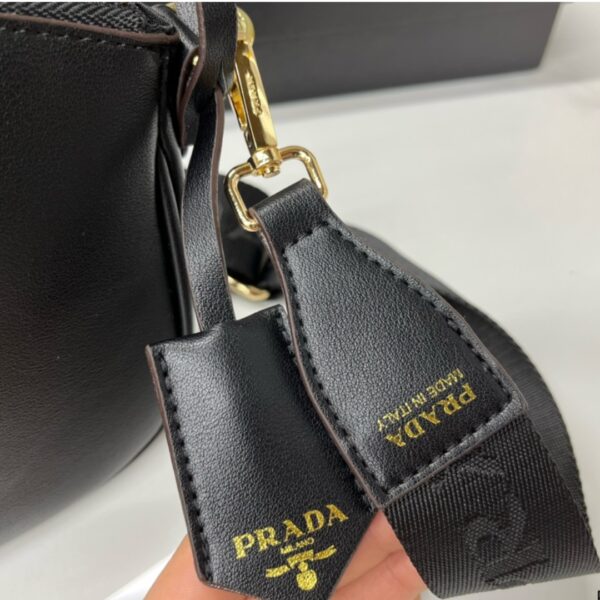 PRADA LEATHER MINI SHOULDER BAG BLACK 21CM 1BH212 2AIX F0002 V NVM - Image 5