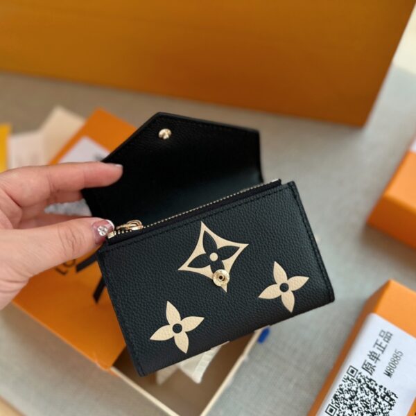 LOUIS VUITTON VICTORINE WALLET BLACK/BEIGE 12CM M80968 - Image 6