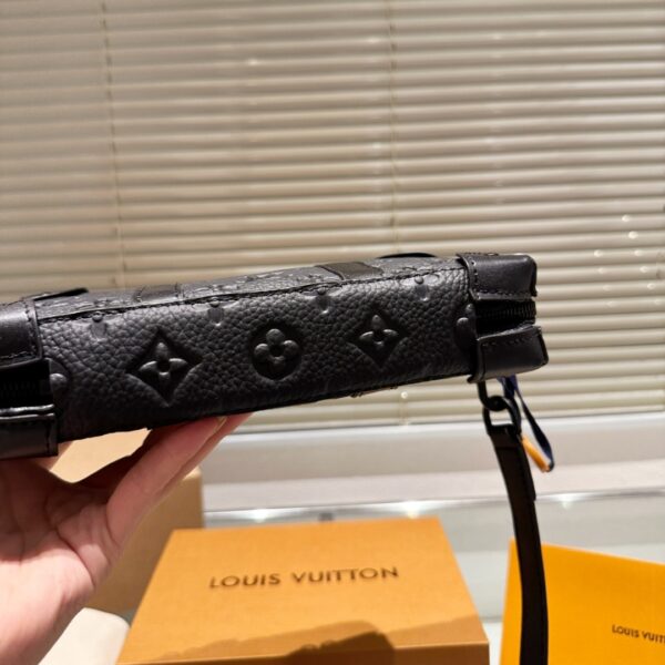 LOUIS VUITTON SOFT TRUNK WALLET MONOGRAM TAURILLON LEATHER BLACK 23CM M80224 - Image 7