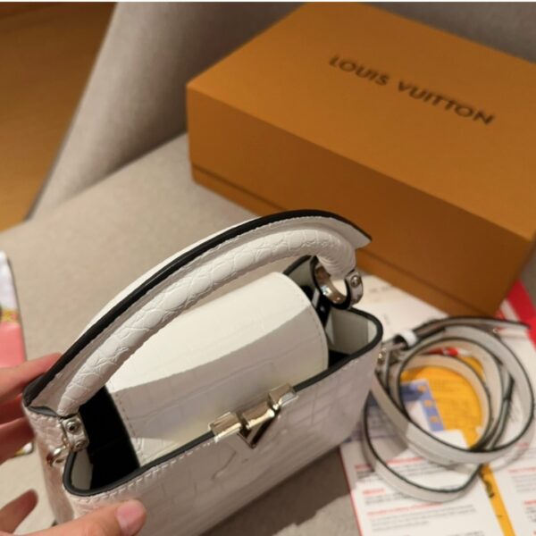 LOUIS VUITTON CAPUCINES MINI WHITE 21CM N93701 - Image 6