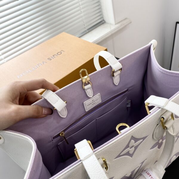 LOUIS VUITTON ONTHEGO MM BAG LATTE AND BUBBLE TEA 34CM M23937 - Image 7