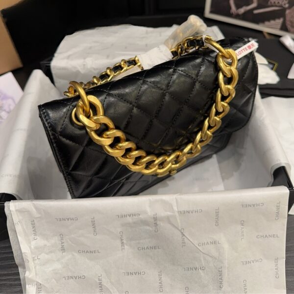 CHANEL 23S RETRO BACKPACK WITH GOLD HARDWARE BLACK 22CM - Image 7