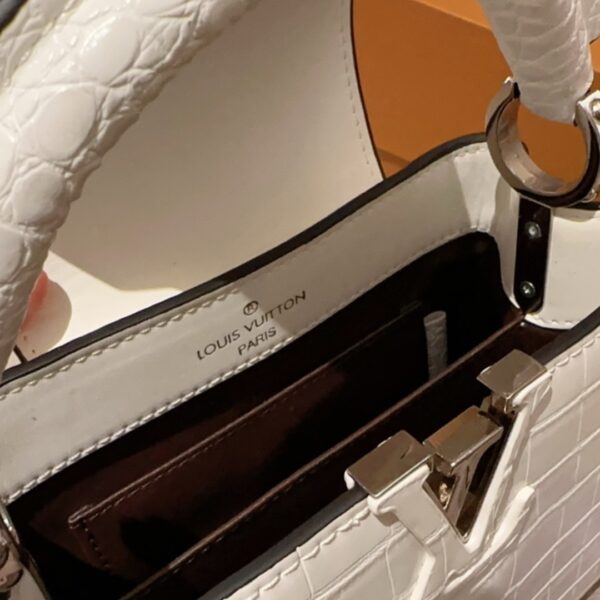 LOUIS VUITTON CAPUCINES MINI WHITE 21CM N93701 - Image 8