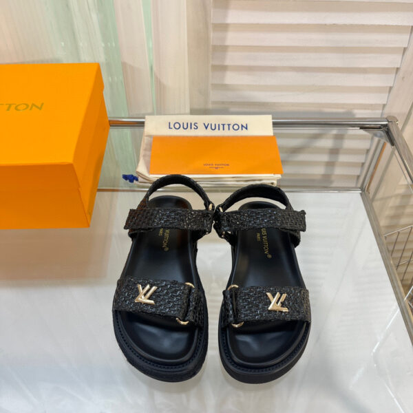 LOUIS VUITTON SUNSET FLAT COMFORT SANDAL BLACK 1ABHFZ - Image 4