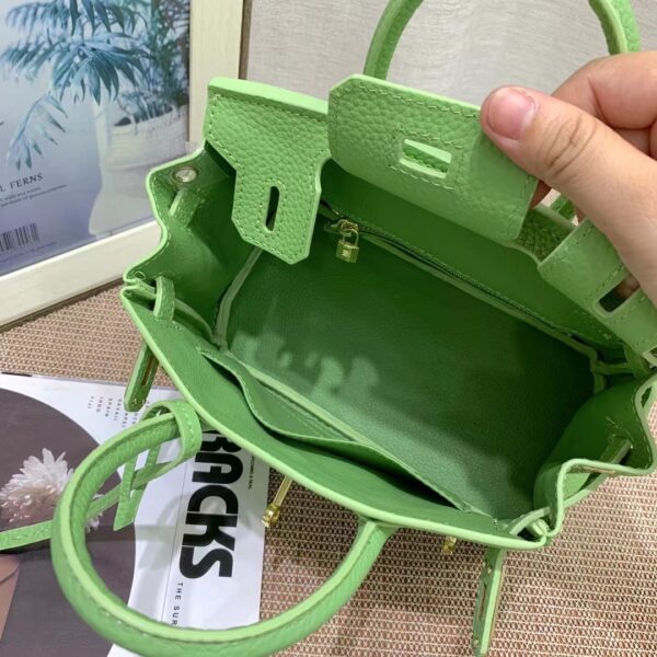 HERMÈS BIRKIN B25 TOGO GRENAT GHW GREEN 20CM - Image 8