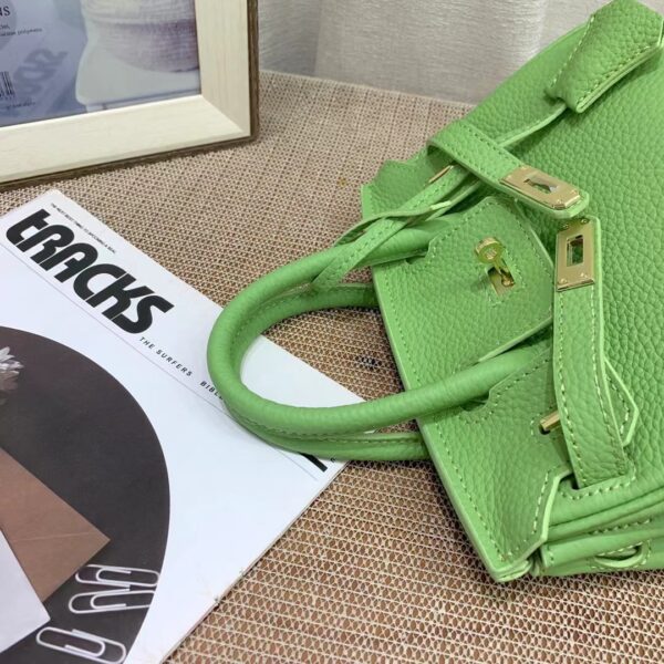HERMÈS BIRKIN B25 TOGO GRENAT GHW GREEN 20CM - Image 5